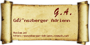 Günszberger Adrienn névjegykártya